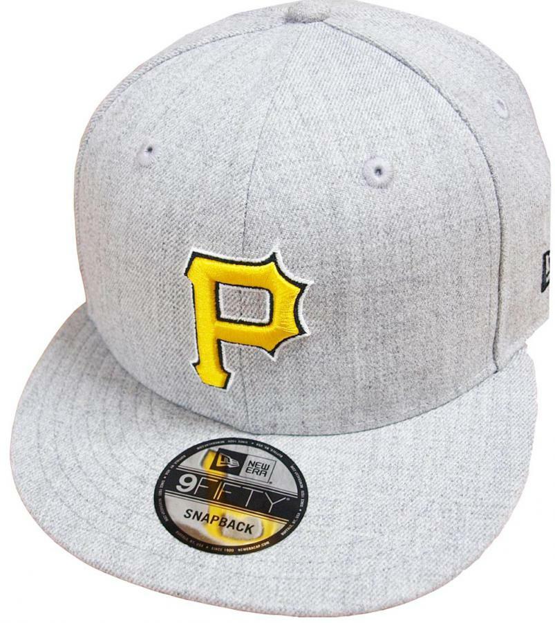 Casquette Baseball Pirates Pittsburgh – Gris, Logo, 100% Coton, Réglable