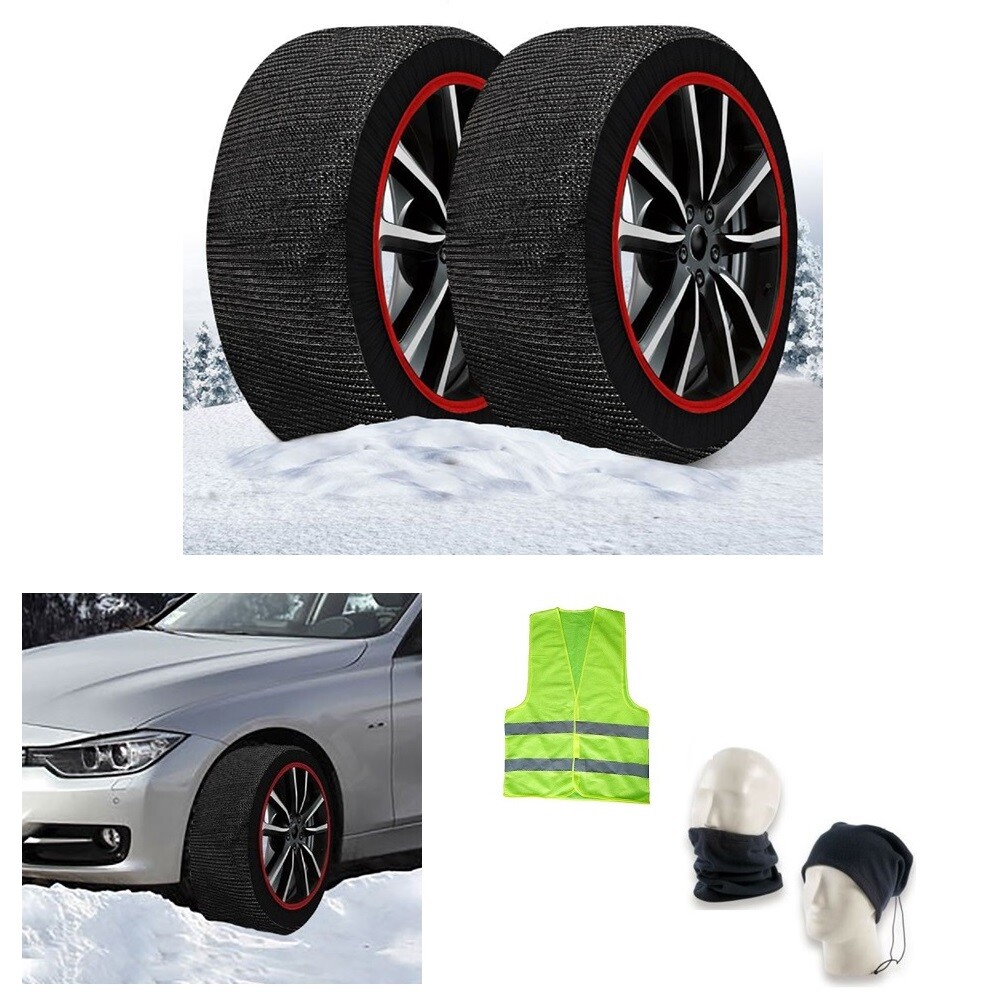 CALZE DA NEVE PER PNEUMATICO 195/60 R17 CERCHIO 17 MISURA L CALZA NEVE OMOLOGAT