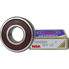 2PACK NSK 6204DDU 6204-2RS 20X47X14MM Double Rubber Sealed Bearings