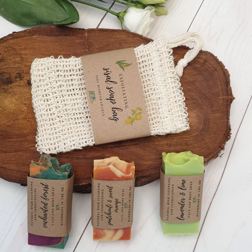 Natural Handmade Soap Gift Set. Eco Christmas, Birthday, Thank You