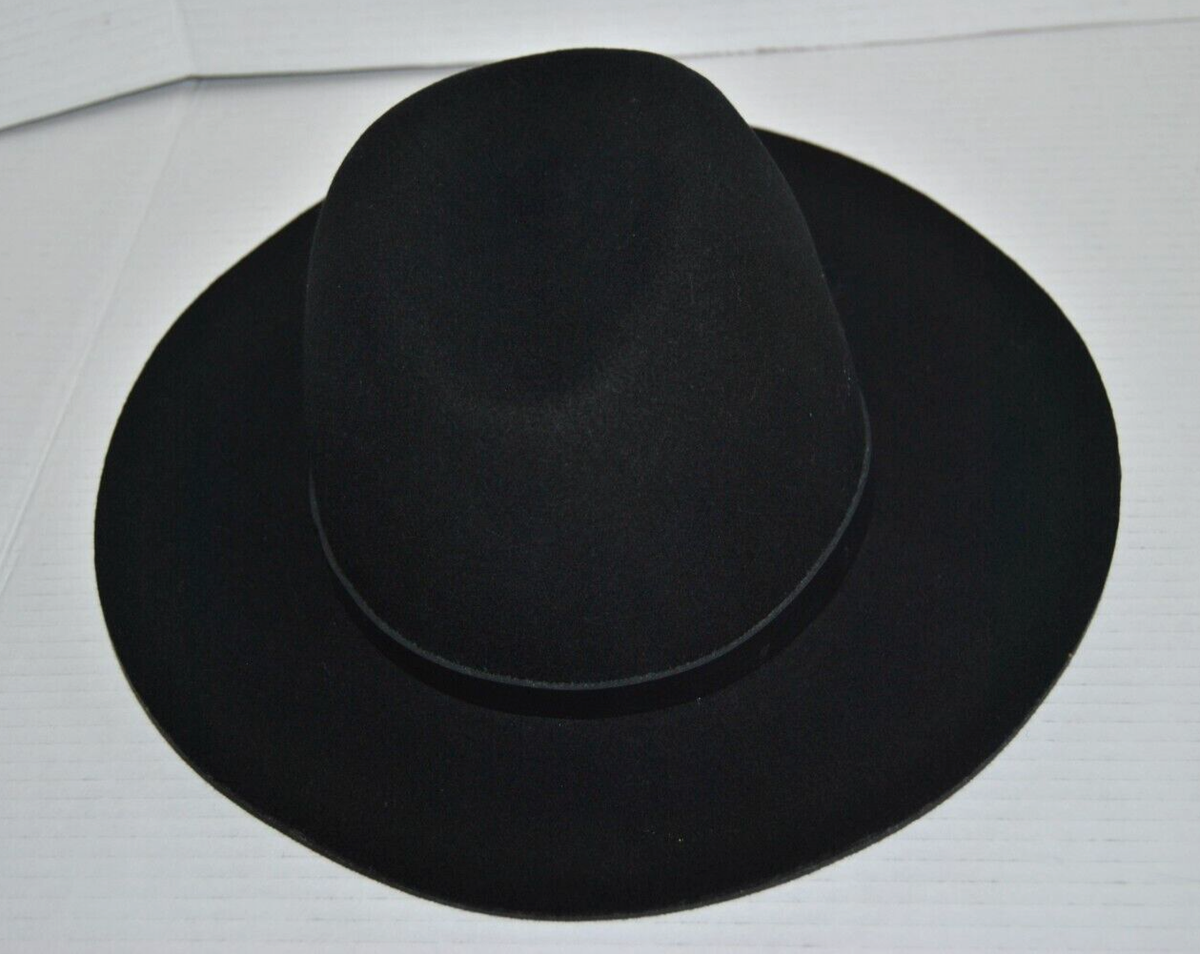 Rag & Bone Floppy Brim Wool Fedora Black Womens Size Small RAG & BONE Womens Wool Felt Floppy Brim Fedora Hat Black  main image 2