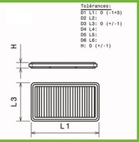 Luftfilter Green FüR Honda Accord Ab 2001 Bis 2003 2.3Li 16V-154PS
