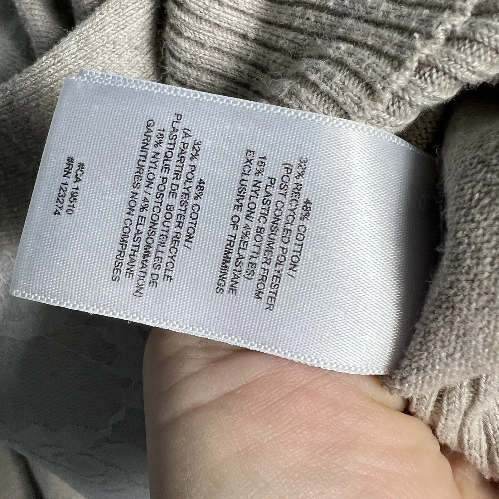 lole v neck long sleeve recycled polyester pullover sweater