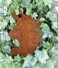 Kuhkopf zum Hängen Edelrost Kuh Bauernhof Tierfigur Garten Landwirt Alm Geschenk