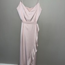 Davids Bridal bridesmaid, Prom, Cocktail Dress Light Pink Good Quality Silk SZ 8