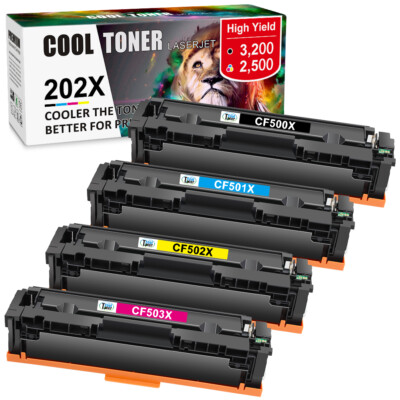 CF500X 202X Toner Compatible For HP Color LaserJet Pro M254dn MFP M281fdw Lot