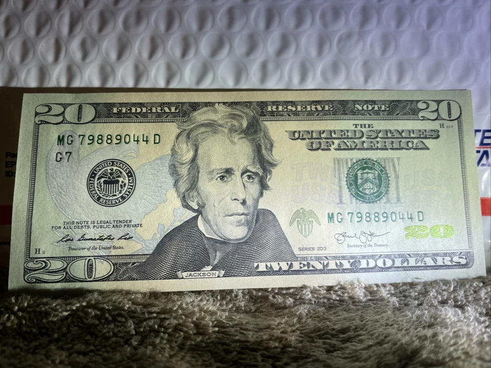 7 - $20 Dollar Federal Reserve Notes Consecutive Serial Numbers Uncirculated 64 - Image 4 of 4