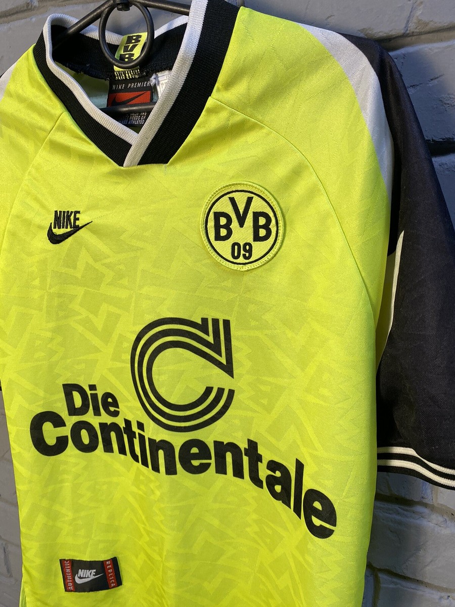 Nike Vintage Borussia Dortmund 1995-96 Home Football Shirt Rare Sz