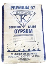 50 Pounds Diamond K Gypsum Calcium Sulfate Dihydrate Solution Grade Fertilizer