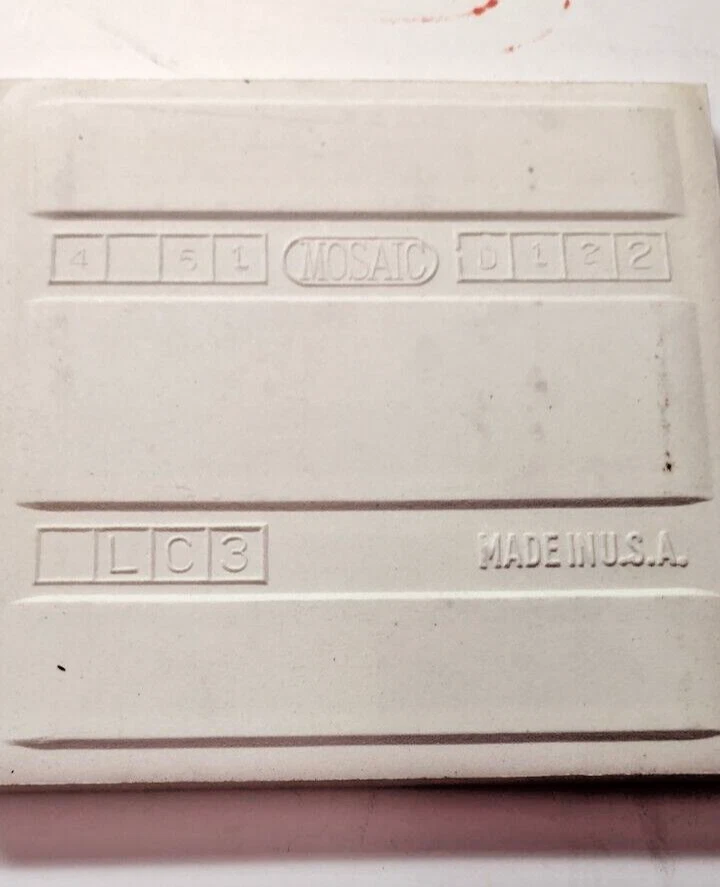 1 mosaico de azulejo de parede EUA 4-3/8" quadrado brilho azul celeste cerâmica década de 1950 retrô vintage - Imagem 3 de 4