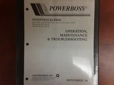 PowerBoss Sweeper Vaired Models Operation, Mainenance & Troubleshooting Manual