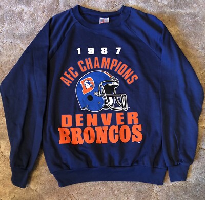 VTG Denver Broncos Sweatshirt 1987 AFC Champions Throwback