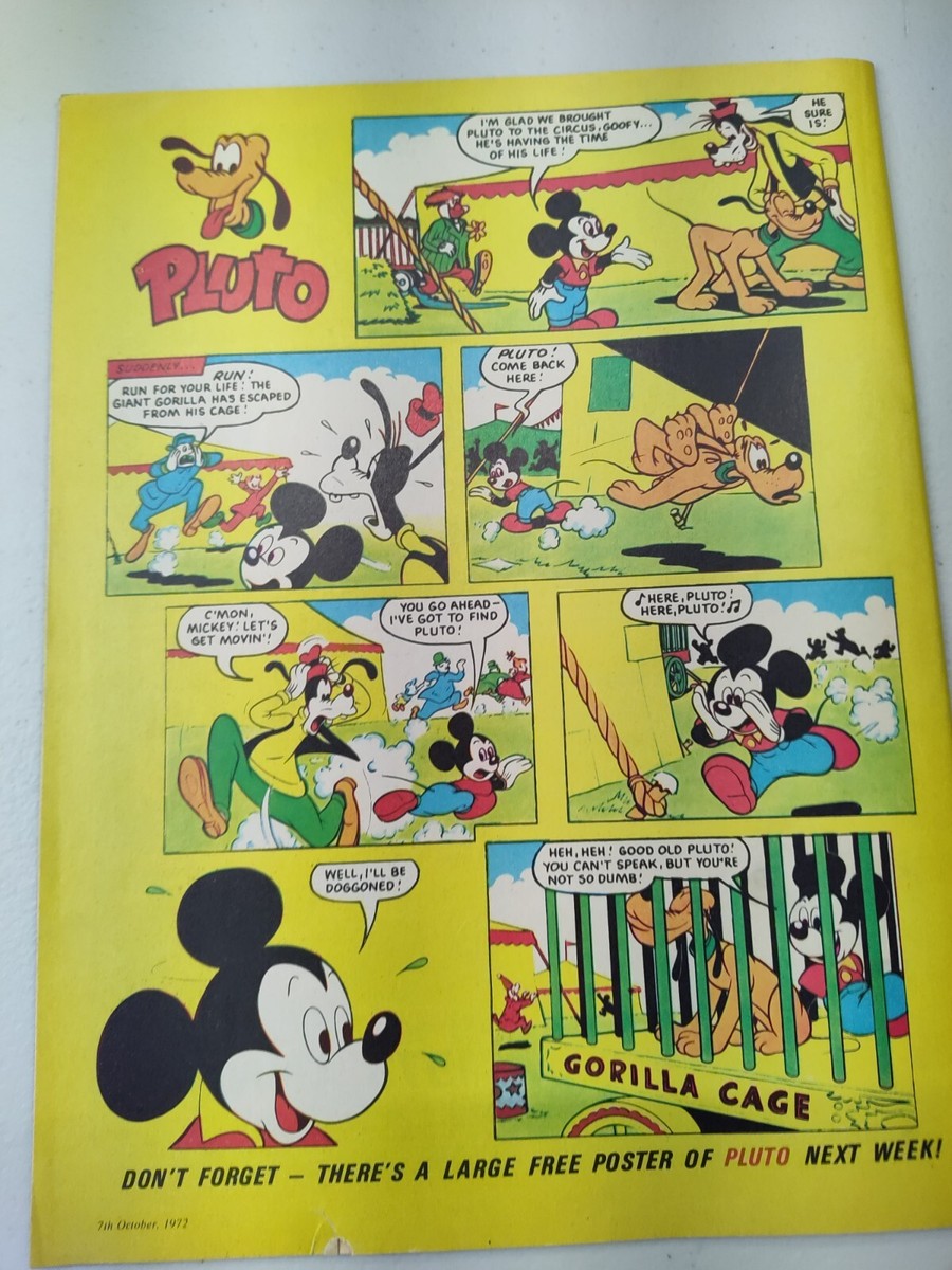 Walt Disney's Donald and Mickey October 7th 1972 Magazine | eBay