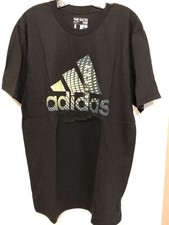 New Men Adidas Logo The Go To Tee 3720A Crew Neck Top T-shirt Short Sleeve Large