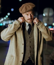 Hanna Hats Tweed Eight Piece Cap Newsboy Peaky Blinders Hat Made in Ireland