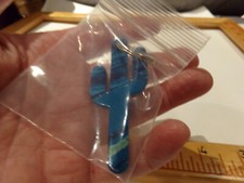 Multi colored blue cactus, KEY CHAIN