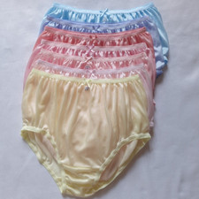 7 Underwear Nylon Silky Soft Silky Panty Light Granny Panties High Waist28"-34"M