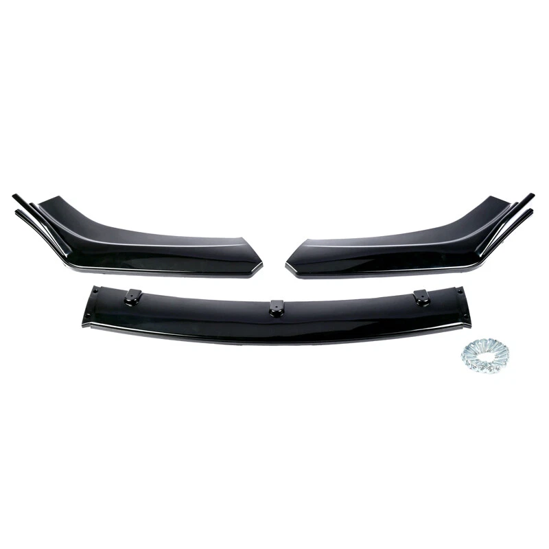For Audi TT RS Gloss Black Front Bumper Lip Splitter Spoiler Diffuser Body Kit - Image 4 of 4