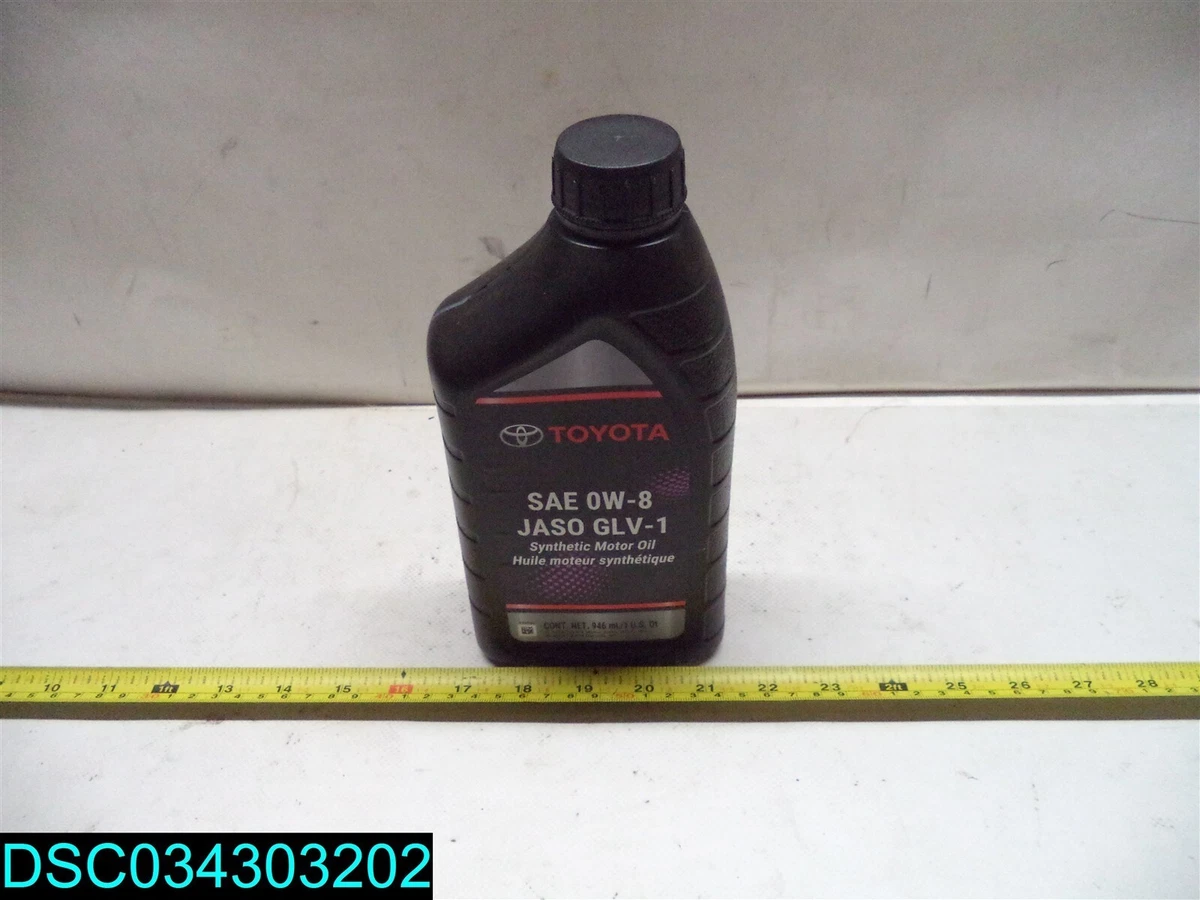 QTY=2 QT(1QT x 2): TOYOTA SAE 0W-8 JASO GLV-1 Synthetic Motor Oil  