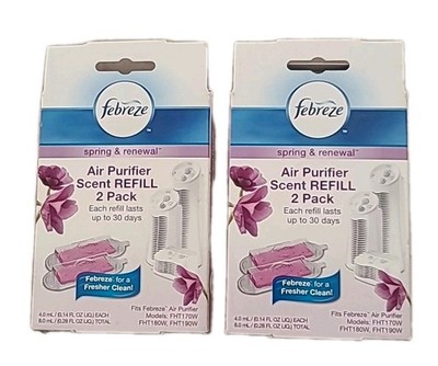 2 × Febreze SPRING & RENEWAL  Air Purifier Scent REFILL 2-Pack for FHT170W  190W