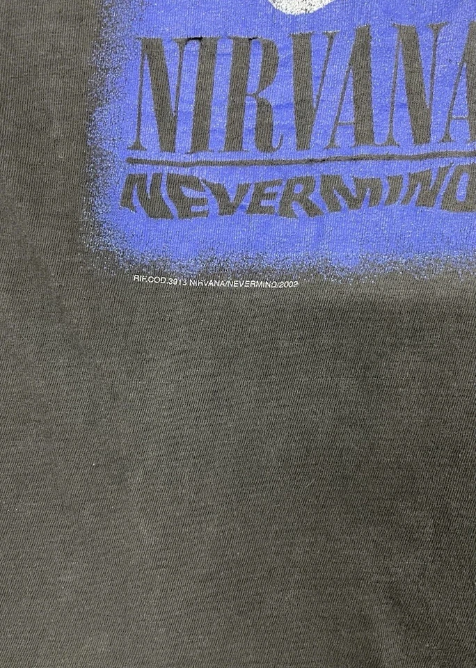 Vintage 2002 Faded Nirvana  Nevermind European Bootleg Memorial Tee - Image 3 of 4