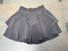 Lululemon Court Rival High Rise Skirt Women's Size 0 Black Tennis Skort