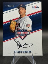 2018 Panini USA Baseball Stars & Stripes Steven Gingery Signed AUTO /499