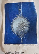 Incomplete ROUND RADIANCE SEQUIN BEAD ORNAMENT KIT 51-4067 Silver HERRSCHNERS