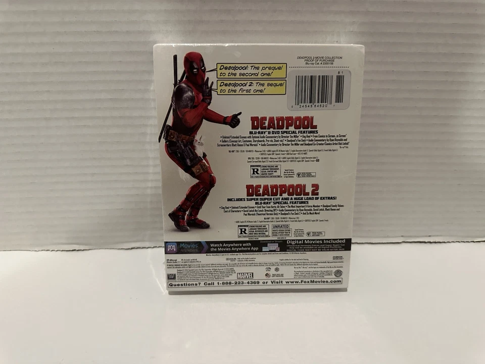 Deadpool: The Complete Collection (For Now) Blu-ray, 2018 - NEW - Image 2 of 4