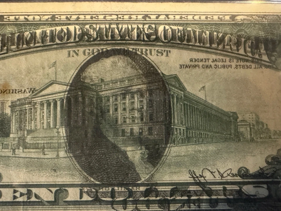 FR#2022-J $10.00 1974 F.R.N. Offset Printing Error ,PMG Authenticated - Image 3 of 4