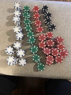 Lot Of 498 Vintage Clay Poker Chips Casino Gambling Cards Poker Game