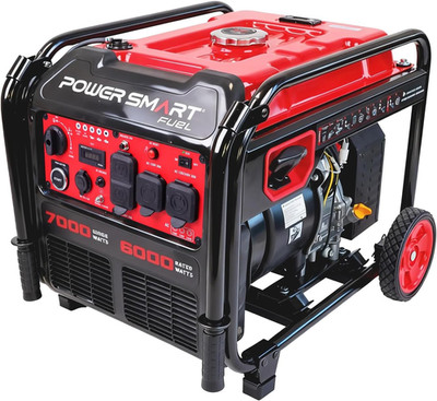 Power Smart 7,000-W Portable Gas Inverter Generator, Electric Start, CO Sensor