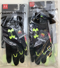Under Armour Spotlight Glue Grip Football Gloves, Adult, Large, Limited, 2 Pack