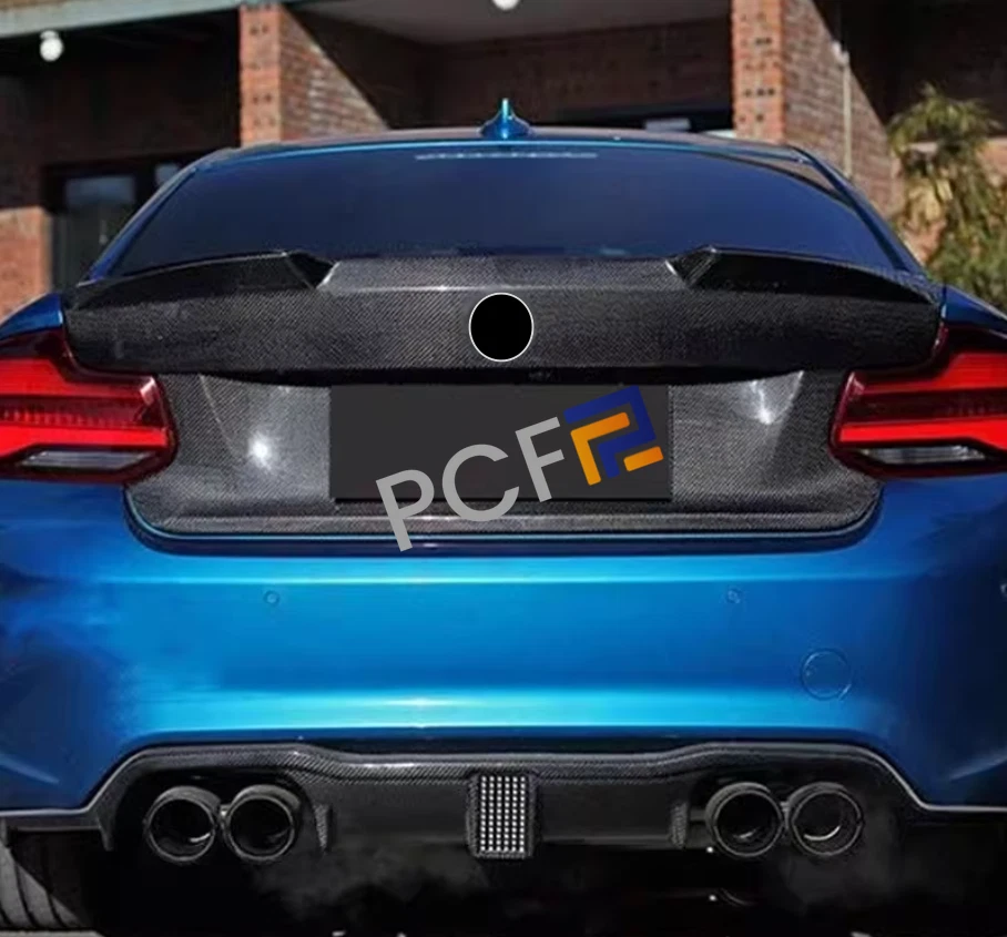 MP Style Rear Trunk Real Carbon Fiber Cover Fits 2016-2020 BMW M2 M2C F87 - Image 2 of 4
