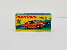 Matchbox 62 Renault 17TL. BOX ONLY, Vintage, Nice example
