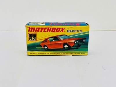 Matchbox 62 Renault 17TL. NUR KARTON, Vintage, schönes Exemplar