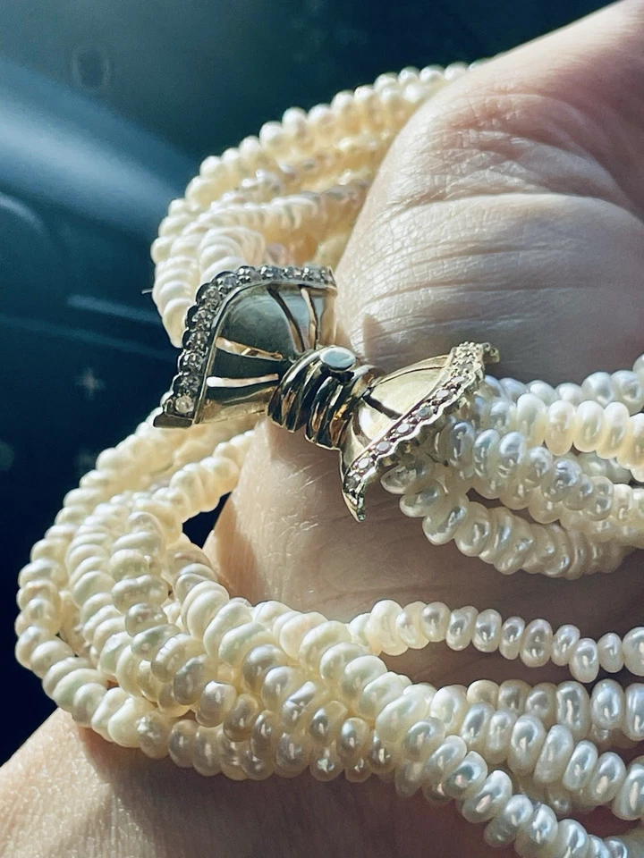 Perlenkette mit 585 Gelbgoldverschluss - Bild 2 von 4