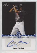 2013 Leaf Perfect Game Showcase Auto Blue 18/25 Cole Tucker #A-CT2 Auto 2d9