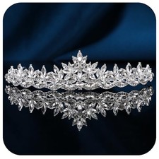 Silver Crystal Tiaras and Crowns for Women, Rhinestone Crown Headband