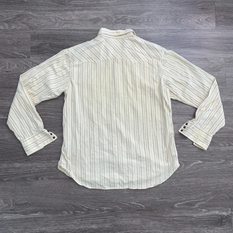 Camisa polo vintage Ralph Lauren marfim faroeste botão de pressão tamanho. L Hong Kong - Imagem 2 de 4