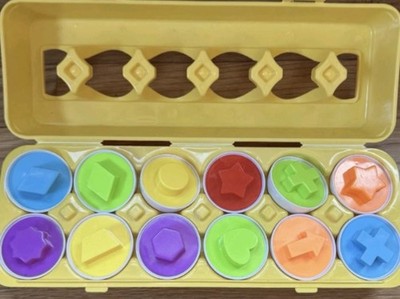 Match & Count Colorful Egg Carton Set Child Educational Learning Toy Game