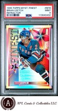 1995 Mystery Finest Refractor #M16 Brian Leetch PSA 9 Pop 1 No 10s