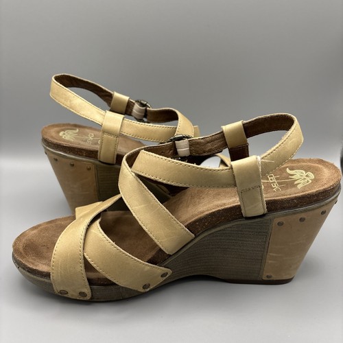 Dansko Frida Beige Leather Studded Wedge Strappy Sandals Shoes Sz 42 US 11-11.5 - Picture 7 of 8