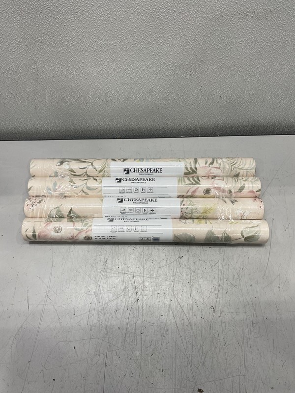 Lot of 4 Frederiqe Blush Bloom Pre Pasted Paper Wallpaper