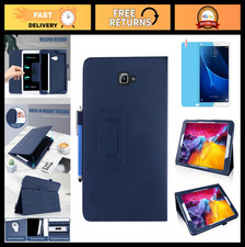 Slim Leather Case for 10.1" Tablet, Multi-Angle Stand, Full Protection, Stylus 