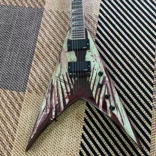 6String Flying V Electric Guitar EMG pickup solid mahogany body Free Shipping