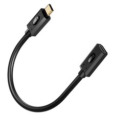 80Gbps Short USB C Extension Cable 1ft, Thunderbolt 4/USB-C to Female Cord, U...
