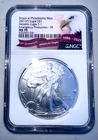 2021 P Silver Eagle Emergency Production 35th Anniversary Label NGC MS70