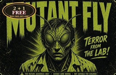 The Fly Classic Sci-Fi Horror Movie Metal Sign Decor
