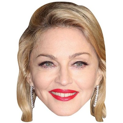 Madonna Promi Maske, flaches Kartengesicht, Kostüm Maske